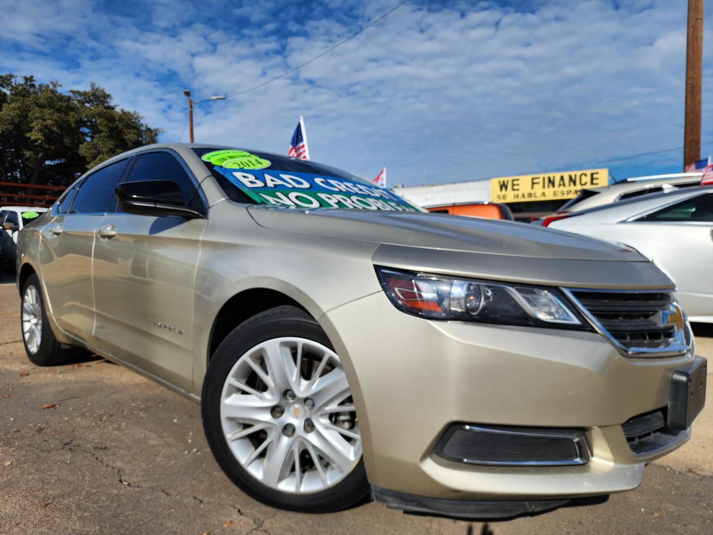 2014 GOLD Chevrolet Impala LS (2G11Y5SL5E9) , AUTO transmission, located at 2660 S.Garland Avenue, Garland, TX, 75041, (469) 298-3118, 32.885551, -96.655602 - Welcome to DallasAutos4Less, one of the Premier BUY HERE PAY HERE Dealers in the North Dallas Area. We specialize in financing to people with NO CREDIT or BAD CREDIT. We need proof of income, proof of residence, and a ID. Come buy your new car from us today!! This is a very well cared for 2014 Ch - Photo#0